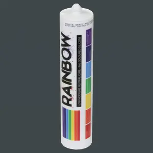 Rainbow RAL 7016 Coloured Silicone Sealant Anthracite 300ml Durable & Anti-Mould For Kitchen, Bathroom & Showers