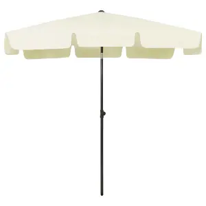 Berkfield Beach Umbrella Sand Yellow 200x125 cm