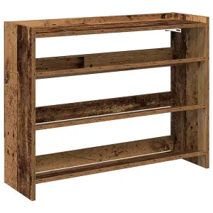 Berkfield Shoe Rack Old Wood 80x25x61.5 cm Engineered Wood