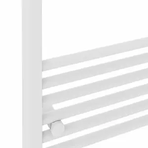 Rinse Modern Bathroom Heated Towel Rail Ladder Radiator 1000x500mm Straight for Bathroom Kitchen White