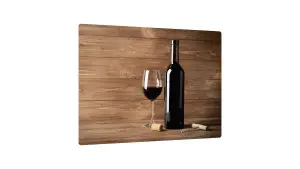 ALLboards Glass Chopping Board WINE CORK Board Glass 30x40cm Cutting Board Splashback Worktop Saver for Kitchen Hob Protection