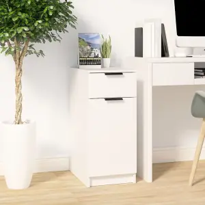 Berkfield Desk Cabinet White 33.5x50x75 cm Engineered Wood