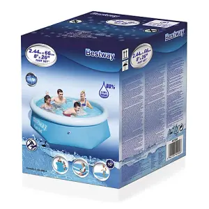 Bestway 57265 8FT Swimming Pool Paddling Family Round Kids Inflatable Fast Set