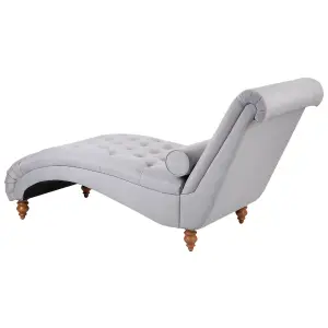 Fabric Chaise Lounge Grey MURET