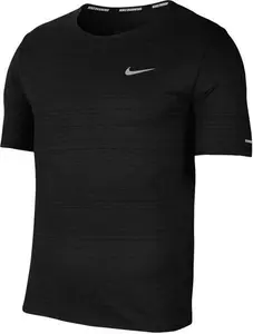 Nike Dri Fit Miler Short Sleeve T-Shirt Black S Man