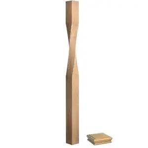 Solid Oak Newel Post Contemporary 90mm Kit UK Manufactured Traditional Products Ltd