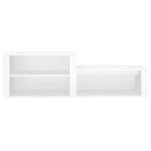 Berkfield Shoe Cabinet High Gloss White 150x35x45 cm Engineered Wood