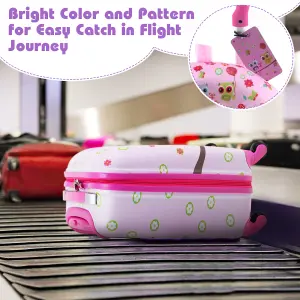 Costway 5 Piece Kids Luggage Set Carry-on Children Rolling Suitcase Set w/ Backpack