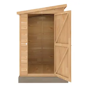 Shire Caldey Pent Shed Single Door 6x4 12mm Shiplap Style A