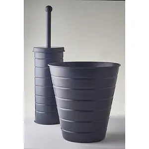 OurHouse SR25005 Toilet Brush & Bin Grey