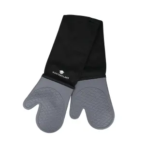 MasterClass Waterproof Silicone Double Oven Gloves with Thumbs