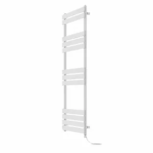 Rinse Bathrooms Electric Flat Panel Heated Towel Rail White Bathroom Ladder Radiator Warmer 1600x600mm 800W