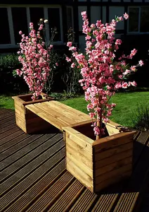 Charles Taylor Solid Wood Planter Bench