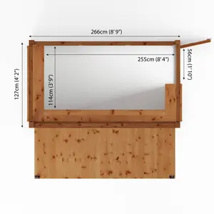 Mercia Painted 9 x 4ft Premium Pressure Treated Garden Bar With Shutters (Installation Included)