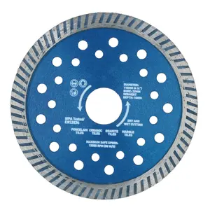 4-1/2in Dry and Wet Turbo Cutting Disc for Porcelain Ceramic Granite Marble 2pk