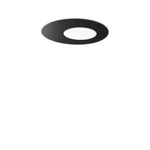 Ideal Lux Iride Integrated LED Decorative Flush Ceiling Light Black 1450Lm 3000K