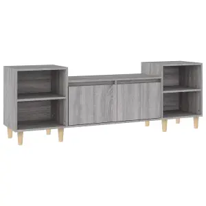 Berkfield TV Cabinet Grey Sonoma 160x35x55 cm Engineered Wood