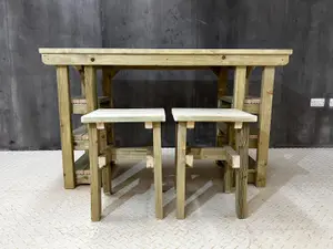 Garden potting table, multi purpose workbench (150cm + 2x chairs)