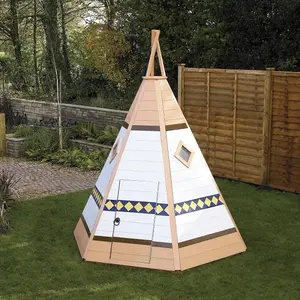 Shire 6x7 ft Wigwam Whitewood pine Playhouse - Assembly required