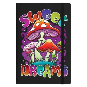 Grindstore Sweet Dreams Mushrooms A5 Notebook Black (One Size)