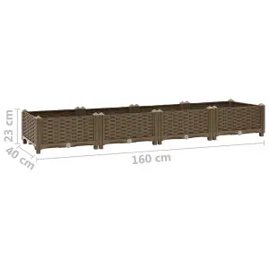 Berkfield Raised Bed 160x40x23 cm Polypropylene