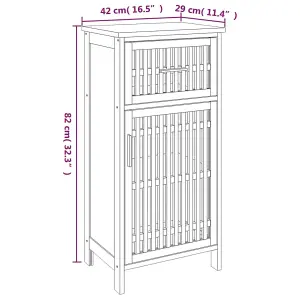 Berkfield Bathroom Cabinet 42x29x82 cm Solid Wood Walnut