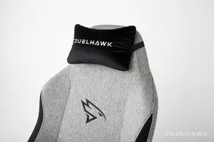 Duelhawk Storm Grey Fabric Gaming Chair