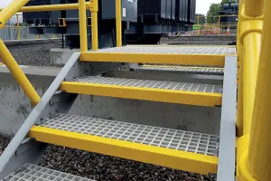 Anti-Slip GRP Stair Nosing 30mm x 70mm x 1.5m White