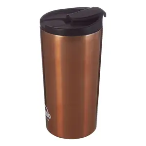 Interiors by Premier Stainless Steel Silver Finish 250ml Insulated Travel Mug, Thermos Travel Mug For Hot & Cold Beverages