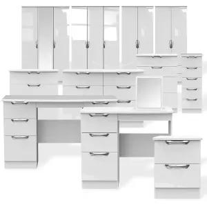 Chelsea Ready assembled Gloss white MDF 2 Drawer Chest of drawers (H)505mm (W)395mm (D)415mm