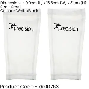 S - Shinguard Sleeves PAIR - WHITE - Washable Leg Protection Pad Holders