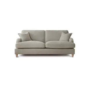 Sofas Express Tenby Beige Putty Tailored Pleat Manhattan 3 Seater Sofa