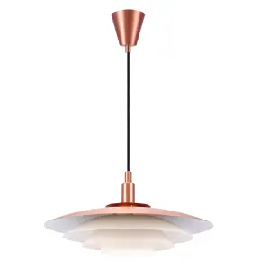 Nordlux Bretagne Dome Pendant Ceiling Light Copper G9