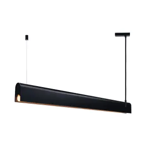 Nordlux Beau Bar Pendant Ceiling Light Black 2700K S14S