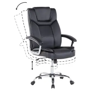 Executive Chair Faux Leather Black ADVANCE