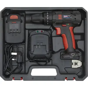 18V Cordless Hammer Drill Driver Kit - 10mm Keyless Chuck - 1.5Ah Lithium-ion