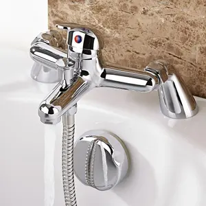 Nes Home Modern Bathroom Basin Mono Tap & Bath Shower Mixer Taps Set Faucet