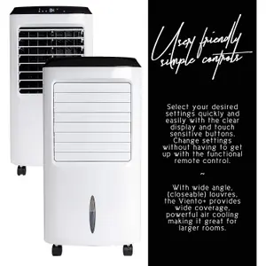 MYLEK Portable Oscillating Air Cooler Fan 80W Large 10L