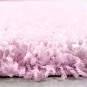 Abaseen 120x170 cm Baby Pink Thick Pile soft Shaggy Modern Rug