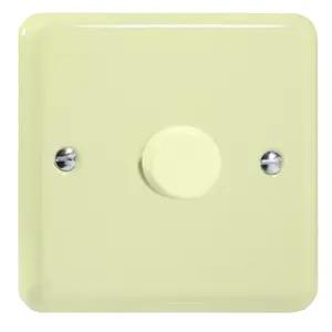 Varilight 1-Gang 2-Way V-Pro Push On/Off Rotary LED Dimmer 1 x 0-120W White Chocolate