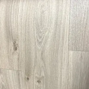 Beige Modern Wood Effect Anti-Slip Vinyl Flooring for Home, Shops, Offices, 3.8mm Thick Vinyl Sheet-2m(6'6") X 2m(6'6")-4m²