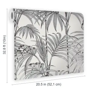 Julien MacDonald Honolulu Silver Tropical Wallpaper