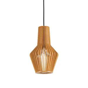 Luminosa Citrus 1 Light Ceiling Pendant Wood, E27