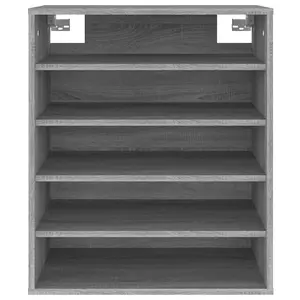 Berkfield Shoe Cabinet Grey Sonoma 60x35x70 cm Engineered Wood