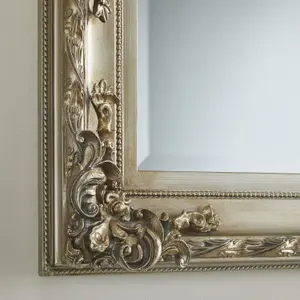 Wall Mirror Carved Louis Rectangular Shape with Champagne Frame- H110cm x W 80cm x D 6.5cm for Hanging It Over your Mantlepiece