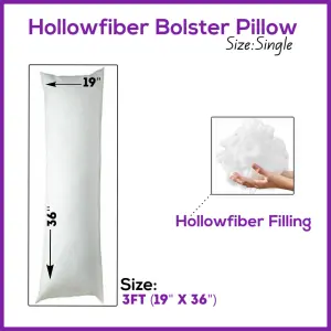 Hollowfiber Bolster Pillows Orthopaedic Pregnancy Maternity Full Body Support Long Cushions