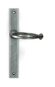 Pewter Cottage Slimline Lever Espag. Latch Set