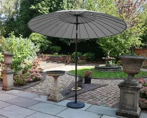 2.7m Grey Crank and Tilt Shanghai Parasol (38mm Pole, 24 Ribs)