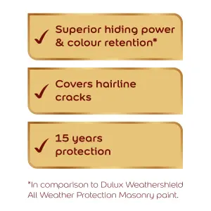 Dulux Weathershield Ultimate Magnolia Smooth Matt Masonry paint, 10L