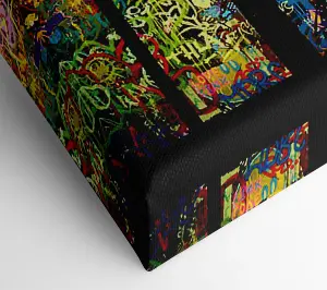 Stained Glass Graffiti Canvas Print Wall Art - Medium 20 x 32 Inches